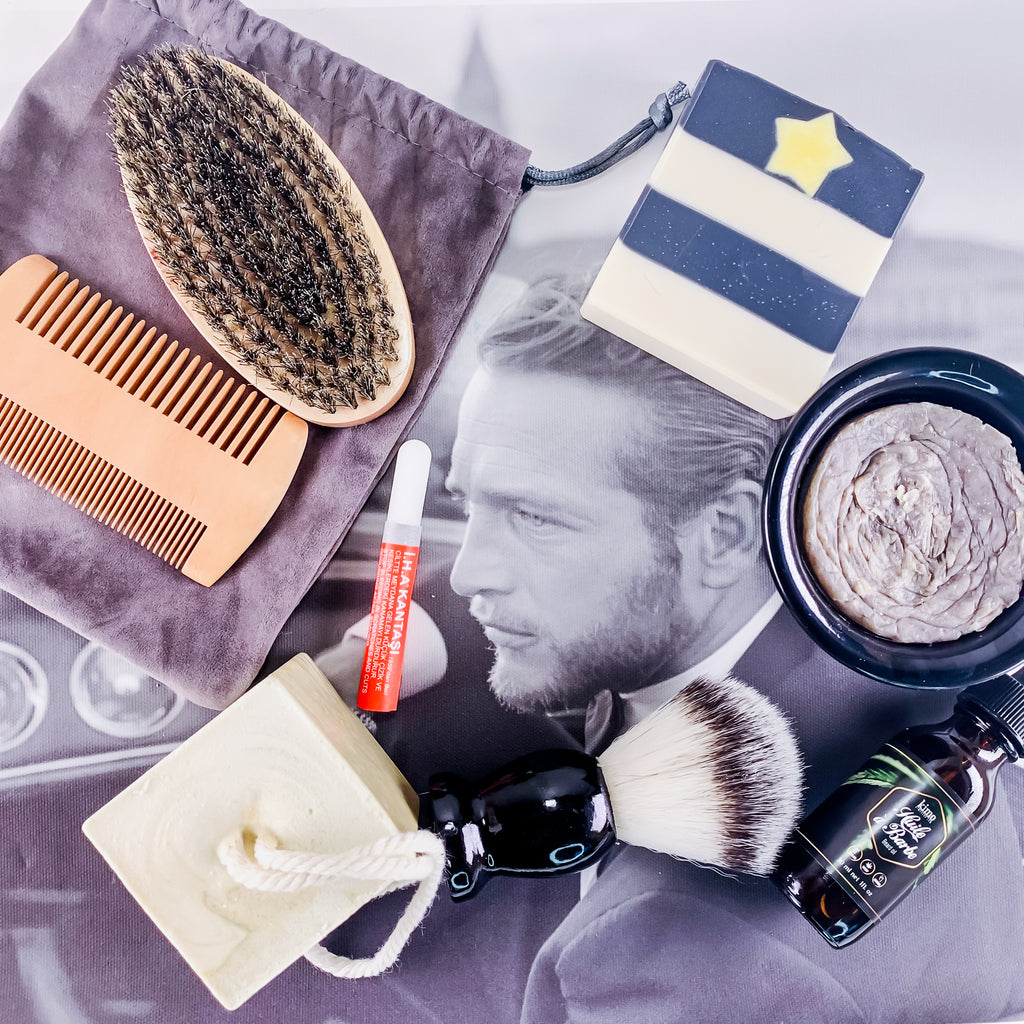 COFFRET POUR HOMME SOINS RASAGE - BARBE- CORPS - Kimo Soaps