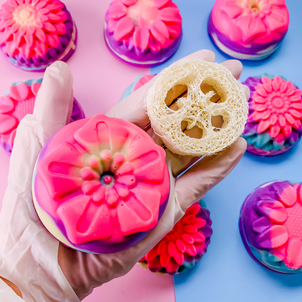 SAVON LUFFA LAVANDE | LOOFAH SOAP LAVENDER - Kimo Soaps