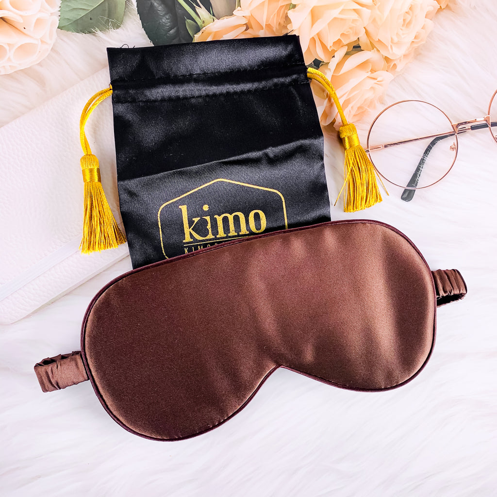 MASQUE DE NUIT EN SOIE | PURE SILK SLEEPING MASK - Kimo Soaps