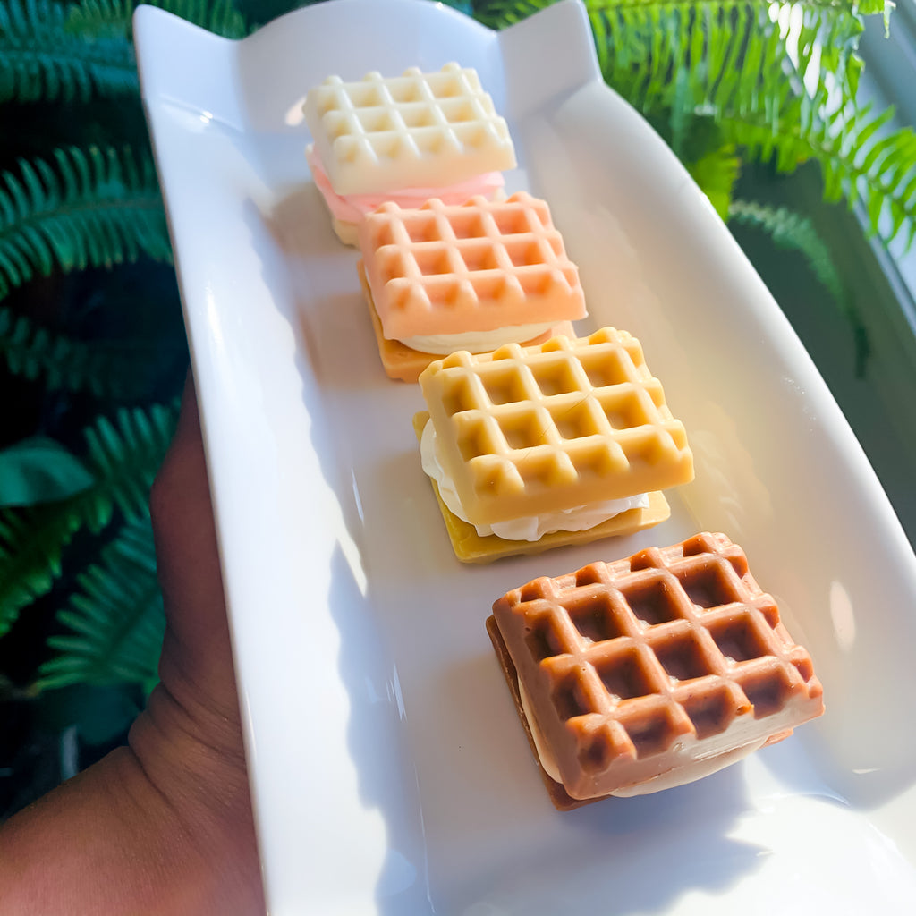 SAC CADEAU DE 3 SAVONS GAUFRES  | GIFT BAG OF 3 WAFFLE SOAPS - Kimo Soaps