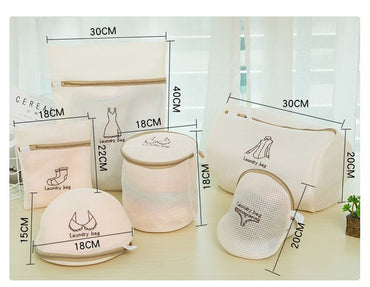 Ensemble de 6 Sacs de Lavage en Maille pour Machine à Laver - Kimo Soaps