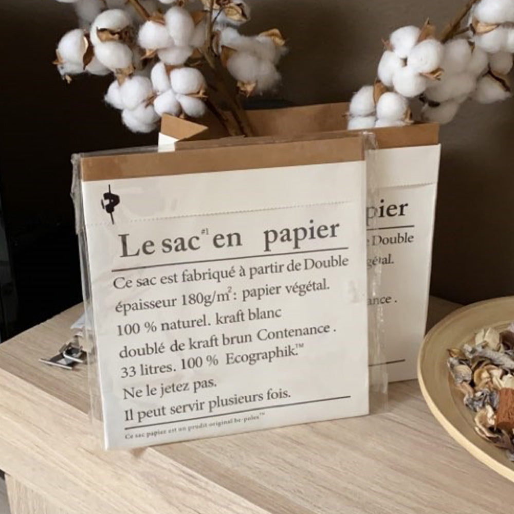 Le Sac en papier Kraft Lavable | Washable Kraft Paper Bag - Kimo Soaps