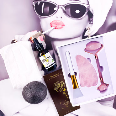 Coffret Spa Visage Roller Quartz Rose - Kimo Soaps