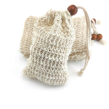 Sac Exfoliant Moussant à Savon en Maille de Sisal Naturel - Kimo Soaps