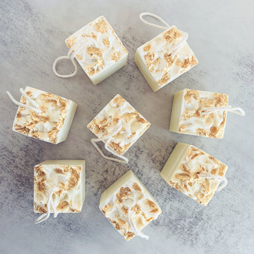 Savon Cube NON PARFUMÉ sur corde | UNSCENTED Soap on the rope - Kimo Soaps